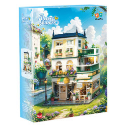 ZHEGAO 613031 Flower Manor Xếp hình lắp ráp ghép mô hình Khách sạn sân vườn