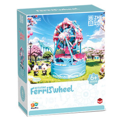 ZHEGAO 663018 Ferriswheel Xếp hình lắp ráp ghép mô hình hộp nhạc bánh xe đu quay xoay