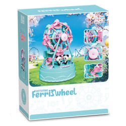 ZHEGAO 663018 Ferriswheel Xếp hình lắp ráp ghép mô hình hộp nhạc bánh xe đu quay xoay