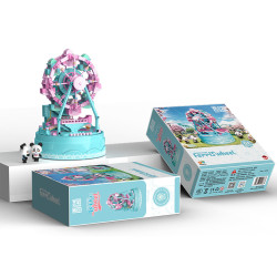ZHEGAO 663018 Ferriswheel Xếp hình lắp ráp ghép mô hình hộp nhạc bánh xe đu quay xoay