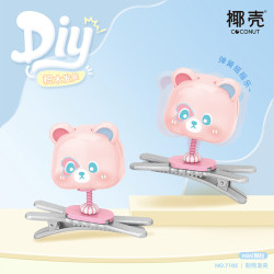 Coconut 7105 Xếp hình lắp ráp ghép mô hình kẹp tóc gấu hồng
