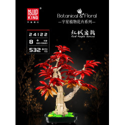 MouldKing 24122 Xếp hình lắp ráp ghép mô hình chậu cây phong đỏ