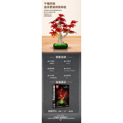 MouldKing 24122 Xếp hình lắp ráp ghép mô hình chậu cây phong đỏ