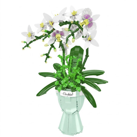 MouldKing 24123 Xếp hình lắp ráp ghép mô hình Phalaenopsis trắng