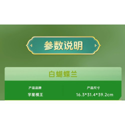MouldKing 24123 Xếp hình lắp ráp ghép mô hình Phalaenopsis trắng