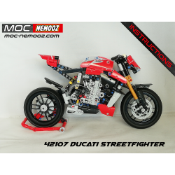 Rebrickable MOC-45427 DUCATI Streetfighter Xếp hình lắp ráp ghép mô hình Ducati Streetfighter