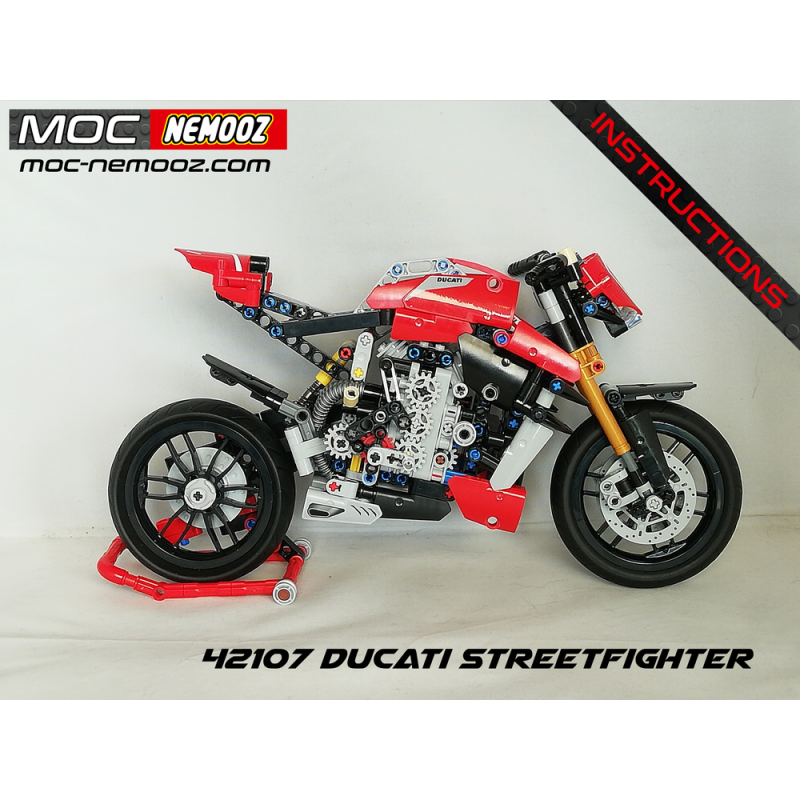 Rebrickable MOC-45427 DUCATI Streetfighter Xếp hình lắp ráp ghép mô hình Ducati Streetfighter