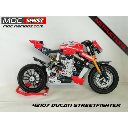 Rebrickable MOC-45427 DUCATI Streetfighter Xếp hình lắp ráp ghép mô hình Ducati Streetfighter