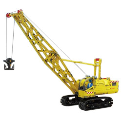Rebrickable MOC-25458 MouldKing Mould King 17001 Crawler Crane RC Xếp hình lắp ráp ghép mô hình Cẩu Trục Bánh Xích 