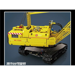 Rebrickable MOC-25458 MouldKing Mould King 17001 Crawler Crane RC Xếp hình lắp ráp ghép mô hình Cẩu Trục Bánh Xích 