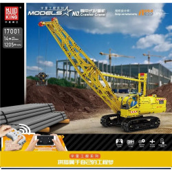 Rebrickable MOC-25458 MouldKing Mould King 17001 Crawler Crane RC Xếp hình lắp ráp ghép mô hình Cẩu Trục Bánh Xích 