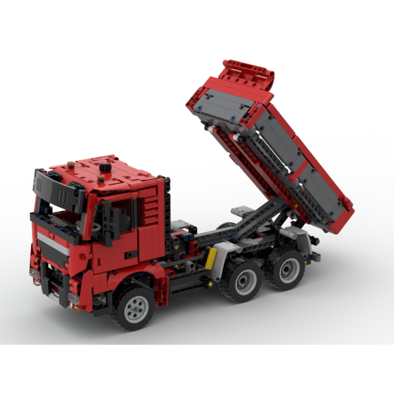 Rebrickable MOC-39048 Man TGX dump truck Xếp hình lắp ráp ghép mô hình Xe Tải Tự Đổ 