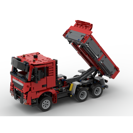 Rebrickable MOC-39048 Man TGX dump truck Xếp hình lắp ráp ghép mô hình Xe Tải Tự Đổ 