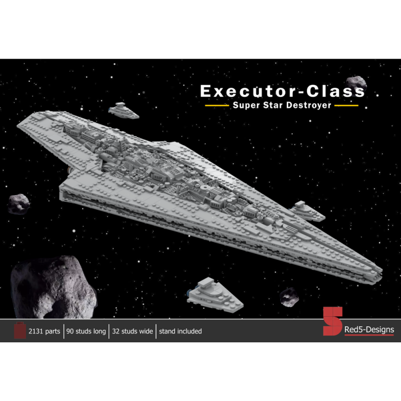 Rebrickable MOC-64662 Executor-Class Super Star-Destroyer Xếp hình lắp ráp ghép mô hình Biểu Diễn 