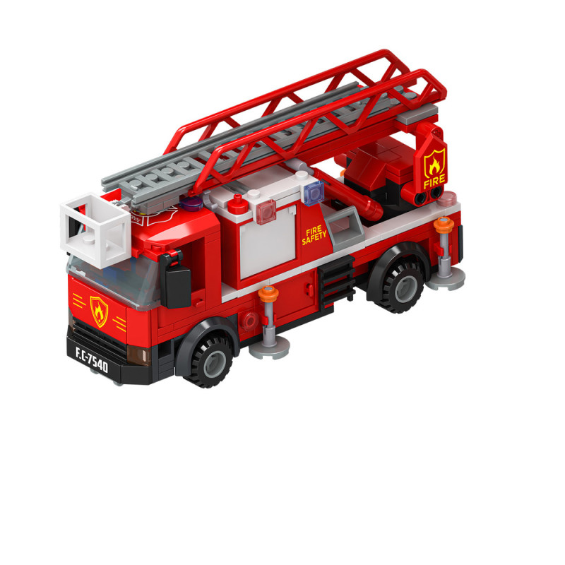 KAZI GBL BOZHI KY8059 Fire Fight Xếp hình lắp ráp ghép mô hình Xe Cứu Hỏa Phản Lực Bọt 
