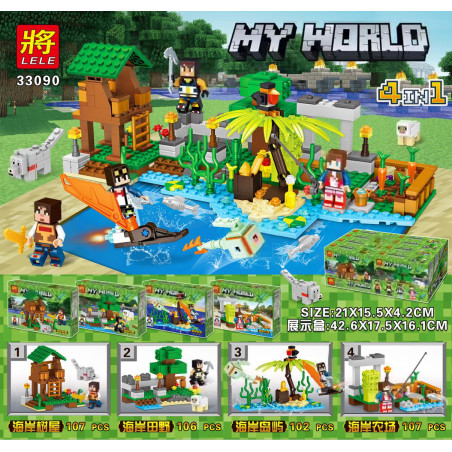 JiSi 811 JiSi 812 JiSi 813 JiSi 807 JiSi 808 JiSi 809 JiSi 810 JiSi 814 My World Xếp hình lắp ráp ghép mô hình Steve Game Hall 8 Cảnh Nhỏ 