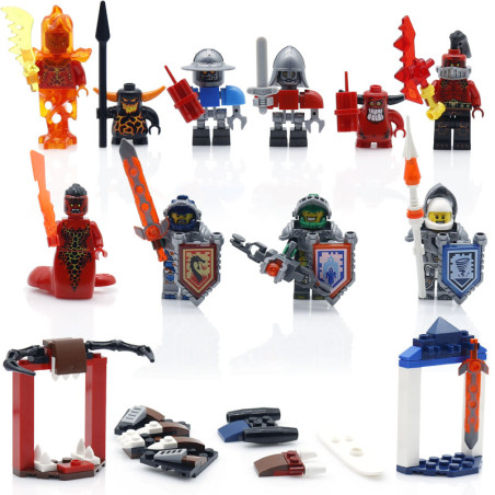 LEPIN 03031 Xếp hình lắp ráp ghép mô hình Elemental Knight Minifigure 12 Trong 1 