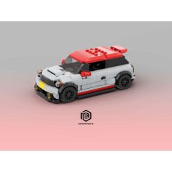 Onebrick OB-1030 Mini Cooper S R56_light bluish gray Xếp hình lắp ráp ghép mô hình Mini Cooper S R56