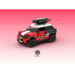 Onebrick OB-1031 MINI JCW Country Man_White-red Xếp hình lắp ráp ghép mô hình Người đàn ông đồng quê MINI JCW