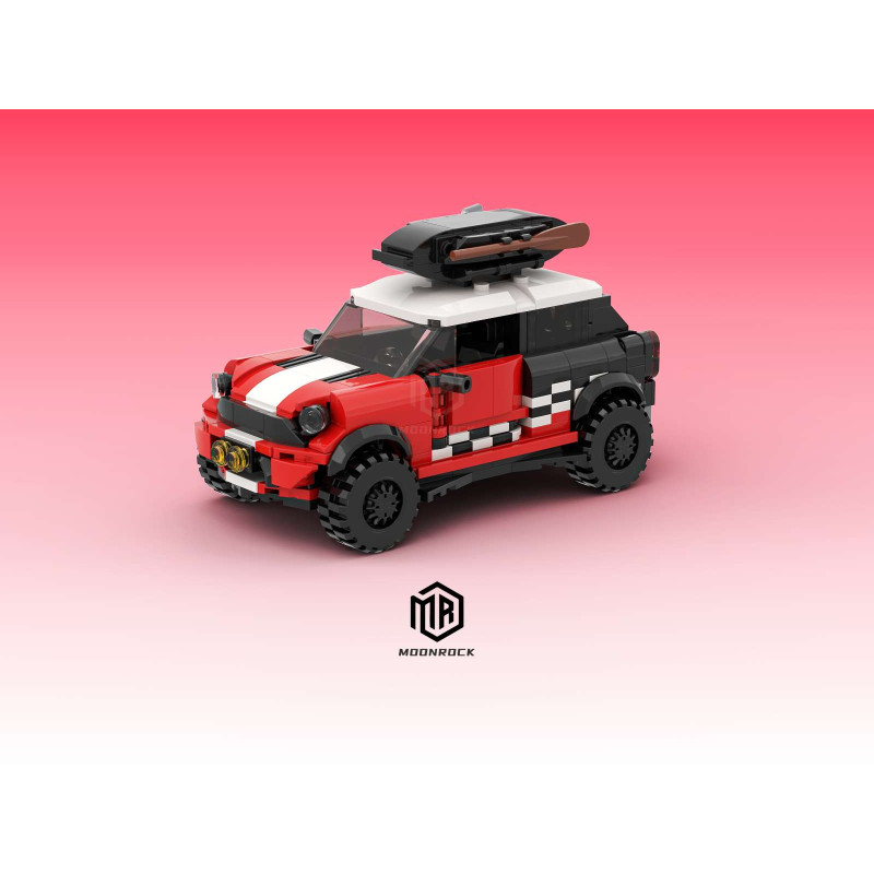 Onebrick OB-1031 MINI JCW Country Man_White-red Xếp hình lắp ráp ghép mô hình Người đàn ông đồng quê MINI JCW