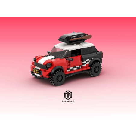 Onebrick OB-1031 MINI JCW Country Man_White-red Xếp hình lắp ráp ghép mô hình Người đàn ông đồng quê MINI JCW