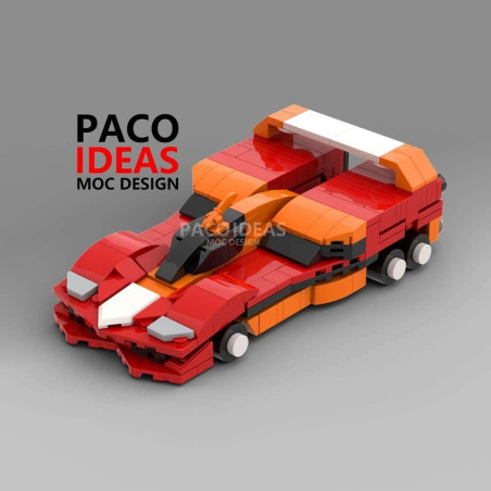 Onebrick OB-1062-26 Xếp hình lắp ráp ghép mô hình Công thức cực kỳ thông minh: Flame Spelion-GTO15B