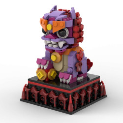 Onebrick OB-1069 Xếp hình lắp ráp ghép mô hình sư tử giám hộ