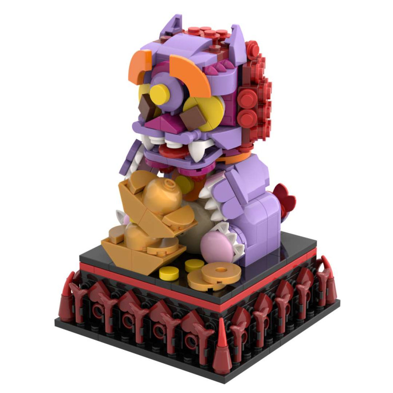 Onebrick OB-1071 Xếp hình lắp ráp ghép mô hình Sư tử may mắn