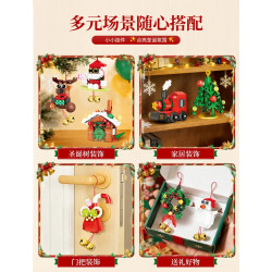 Forange FC8177 Xếp hình lắp ráp ghép mô hình Bộ sưu tập nhỏ: Mặt dây chuyền Giáng sinh TINY 12 kiểu