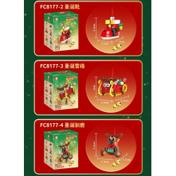 Forange FC8177 Xếp hình lắp ráp ghép mô hình Bộ sưu tập nhỏ: Mặt dây chuyền Giáng sinh TINY 12 kiểu