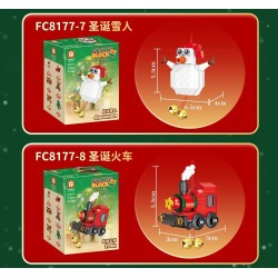 Forange FC8177 Xếp hình lắp ráp ghép mô hình Bộ sưu tập nhỏ: Mặt dây chuyền Giáng sinh TINY 12 kiểu