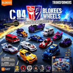 BLOKEES 75610 Xếp hình lắp ráp ghép mô hình Máy biến áp: Hộp mù ô tô C04 1:64