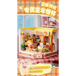 inbrixx 888003 Xếp hình lắp ráp ghép mô hình McDull Nghề nghiệp: Câu lạc bộ trà phong cách Hồng Kông
