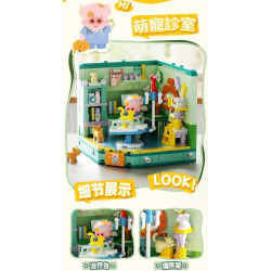 inbrixx 888003 Xếp hình lắp ráp ghép mô hình McDull Nghề nghiệp: Câu lạc bộ trà phong cách Hồng Kông