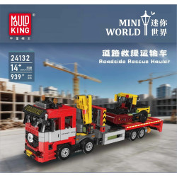 MouldKing 24132 Roadside Rescue Hauler Xếp hình lắp ráp ghép mô hình Xe vận chuyển hỗ trợ bên đường