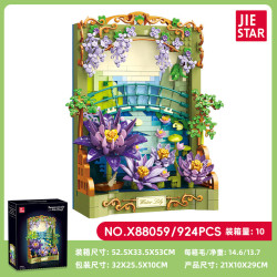 JIESTAR X88059 Xếp hình lắp ráp ghép mô hình Hoa loa kèn nước Monet