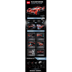 GULY 10659 Xếp hình lắp ráp ghép mô hình Mẫu xe thể thao ý tưởng V12 Lambo 1:8