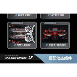 GULY 10659 Xếp hình lắp ráp ghép mô hình Mẫu xe thể thao ý tưởng V12 Lambo 1:8