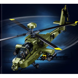 Sluban M38-B1536 Xếp hình lắp ráp ghép mô hình trực thăng vũ trang Apache