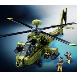 Sluban M38-B1536 Xếp hình lắp ráp ghép mô hình trực thăng vũ trang Apache