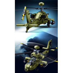 Sluban M38-B1536 Xếp hình lắp ráp ghép mô hình trực thăng vũ trang Apache