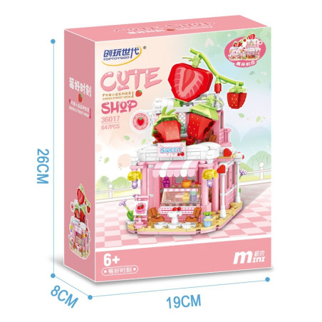 toy generation 36017 Xếp hình lắp ráp ghép mô hình Cửa hàng dễ thương: Những khoảnh khắc vui vẻ của Berry