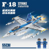 minGDi LEIBAO K2177 Xếp hình lắp ráp ghép mô hình Máy bay chiến đấu tấn công F18 Super Hornet