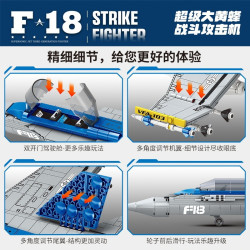 minGDi LEIBAO K2177 Xếp hình lắp ráp ghép mô hình Máy bay chiến đấu tấn công F18 Super Hornet