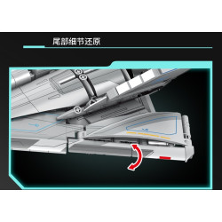 minGDi LEIBAO 8921 Xếp hình lắp ráp ghép mô hình Dự án Nantianmen: Máy bay chiến đấu không gian và không gian loại B Baidi