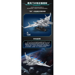 minGDi LEIBAO 8925 Xếp hình lắp ráp ghép mô hình Dự án Nantianmen: Tàu sân bay chiến lược hàng không vũ trụ quy mô lớn Luanniao