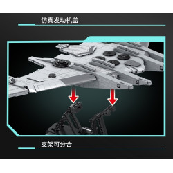 minGDi LEIBAO 8925 Xếp hình lắp ráp ghép mô hình Dự án Nantianmen: Tàu sân bay chiến lược hàng không vũ trụ quy mô lớn Luanniao