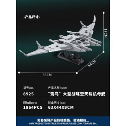 minGDi LEIBAO 8925 Xếp hình lắp ráp ghép mô hình Dự án Nantianmen: Tàu sân bay chiến lược hàng không vũ trụ quy mô lớn Luanniao