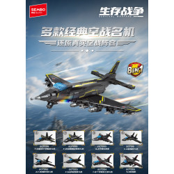 SEMBO 207258 SEMBO 207259 SEMBO 207260 SEMBO 207261 SEMBO 207262 SEMBO 207263 SEMBO 207264 SEMBO 207265 Xếp hình lắp ráp ghép mô hình Chiến tranh sinh tồn: Sự kết hợp của máy bay chiến đấu F-4 8