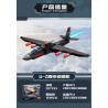 SEMBO 207253 SEMBO 207254 SEMBO 207255 SEMBO 207256 Xếp hình lắp ráp ghép mô hình Máy bay trinh sát SR-71 Blackbird 4 tổ hợp